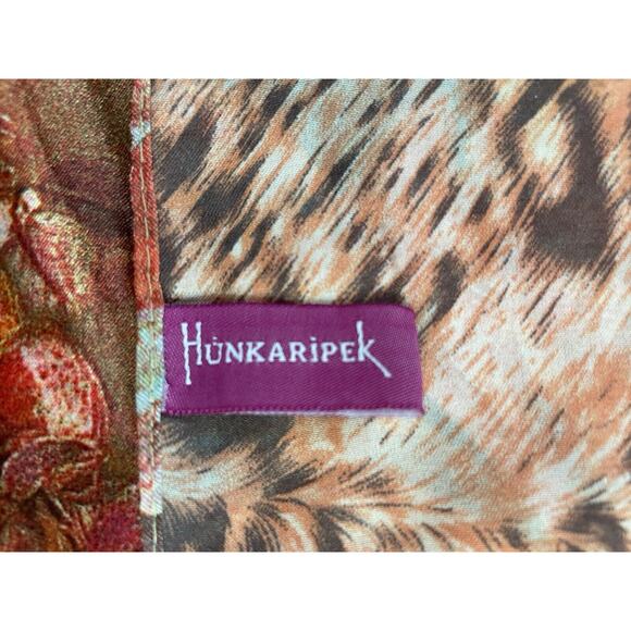 Hunk Ariprak Silk Scarf Floral Cottage Roses Oversized Foulard Luxury Designer - Picture 3 of 6